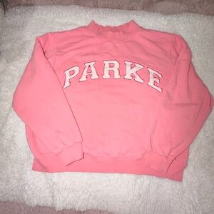 PARKE BUBBLEGUM MOCK NECK SWEATSHIRT
